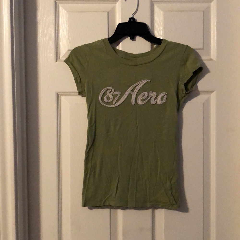 Green logo tee